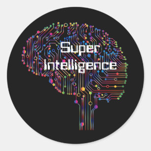Adesivo Redondo Tecnologia de Super Inteligência