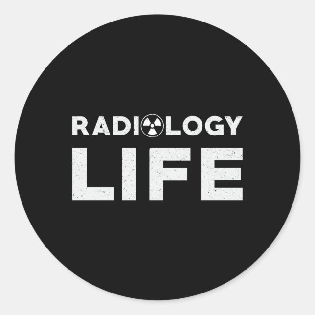 Adesivo Redondo Tecnologia Radiologia Life Rad Techist Xray Tech (Frente)