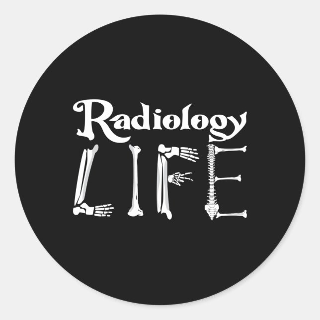 Adesivo Redondo Tecnologia Radiológica Tech Radiology Life Xray (Frente)