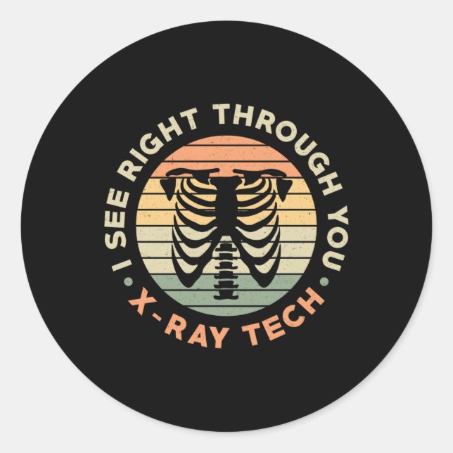 Adesivo Redondo Tecnologia Radiológica Veja Através De Sua Tecnolo (Frente)