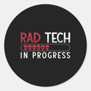 Adesivo Redondo Tecnologia Radiology Tech Rad Tech em Andamento
