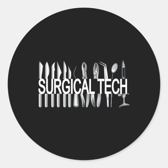 Adesivo Redondo Tecnologia Surgical Instruts Surgical Escrub (Frente)