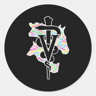 Adesivo Redondo Tecnologia Vet Tech Animal E Tecnologia Vet