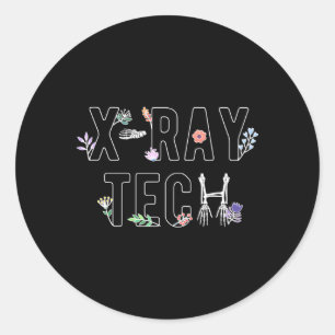 Adesivo Redondo Tecnologia X-Ray Tech Flores X-Ray da Xray Tech