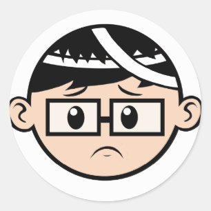 Adesivo Redondo Ted é Triste