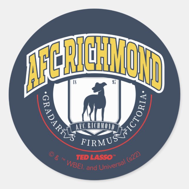 Adesivo Redondo Ted Lasso | AFC Richmond Athletic Circle Badge (Frente)