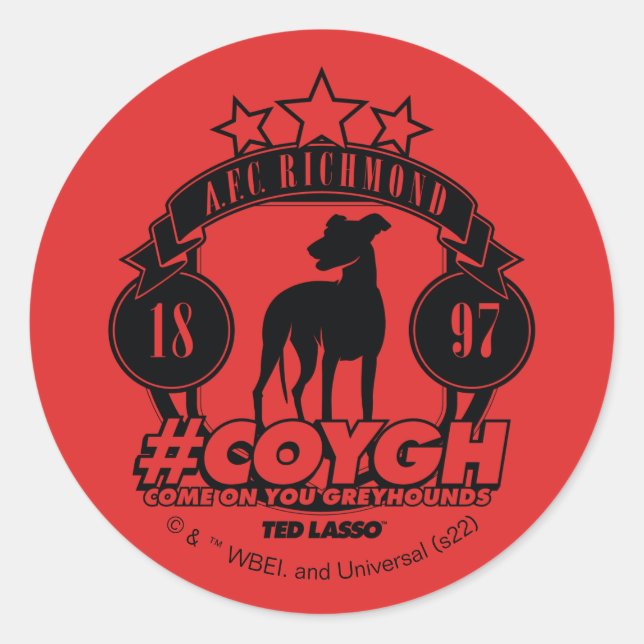 Adesivo Redondo Ted Lasso | AFC Richmond #COYGH (Frente)