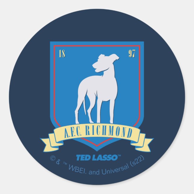 Adesivo Redondo Ted Lasso | AFC Richmond Team Logo (Frente)