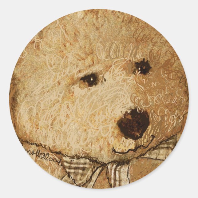 Adesivo Redondo Teddie Bear (Frente)