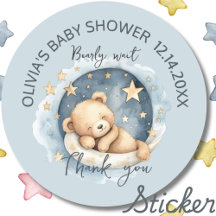 Teddy Bear Boy Barly Esperar Chá de fraldas Favor