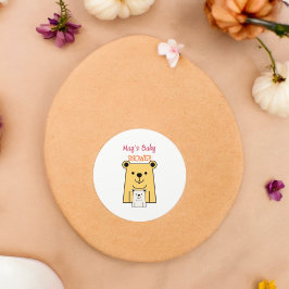 Adesivo Redondo Teddy Bear Cartoon