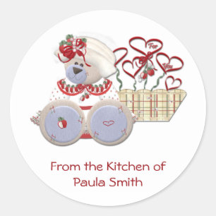 Adesivo Redondo Teddy Bear Gift Stickers