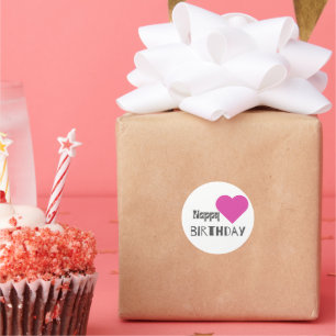Adesivo Redondo Teddy Bear Happy Birday