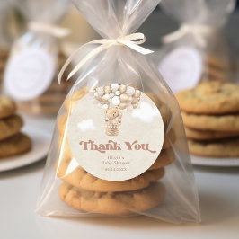 Adesivo Redondo Teddy Bear Podemos Ampliar Chá de fraldas De Esper