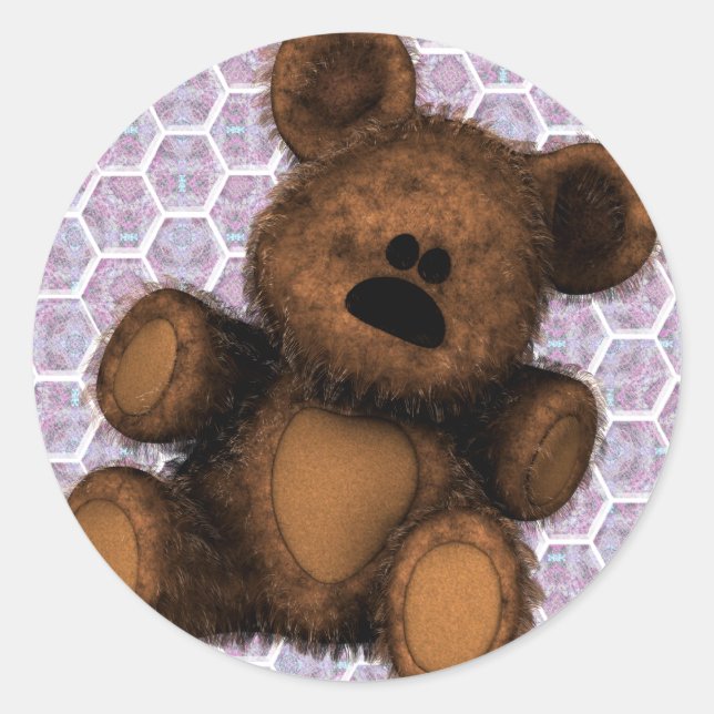 Adesivo Redondo Teddy Bear Sticker (Frente)