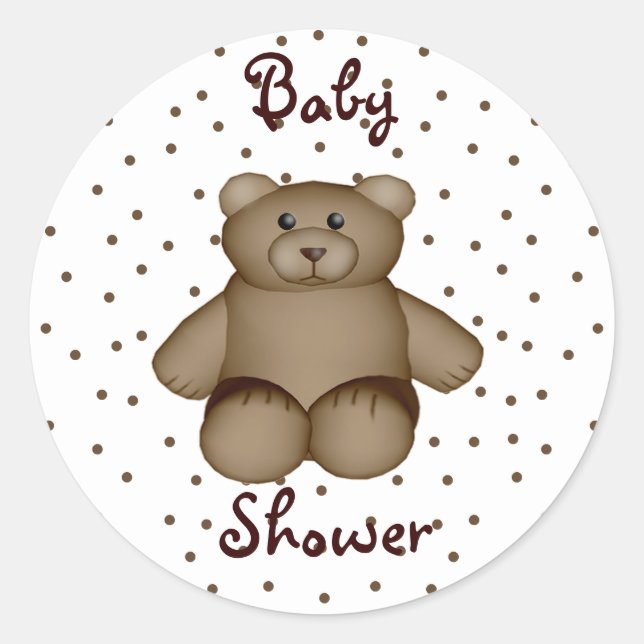 Adesivo Redondo Teddy Bear Sticker (Frente)