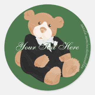 Adesivo Redondo Teddybear Groom Stickers