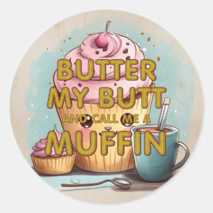 Adesivo Redondo TEE Chame-me um Muffin