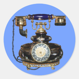 Adesivo Redondo Telefone antigo