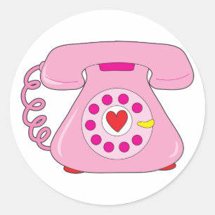 Adesivo Redondo Telefone do coração