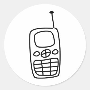 Adesivo Redondo Telefone móvel