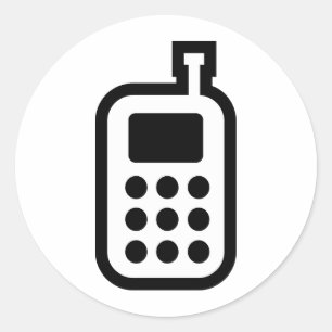 Adesivo Redondo Telefone móvel