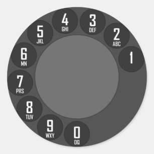 Adesivo Redondo Telefone Rotativo