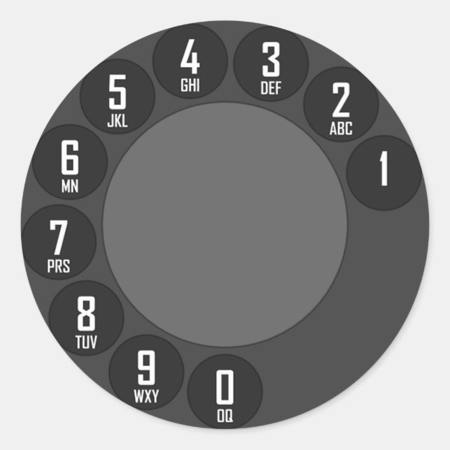 Adesivo Redondo Telefone Rotativo (Frente)