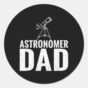 Adesivo Redondo Telescópio Estrela Vintage Retro Engraçado Angusti