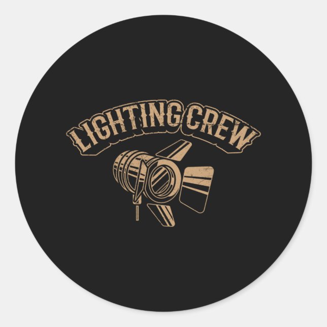 Adesivo Redondo TELEVISÃO DE TRIPULAÇÃO VINTAGE Theater Technician (Frente)