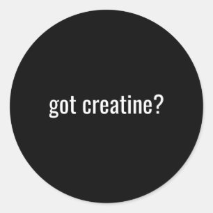 Adesivo Redondo Tem Creatina Creatina Engraçado Musculação