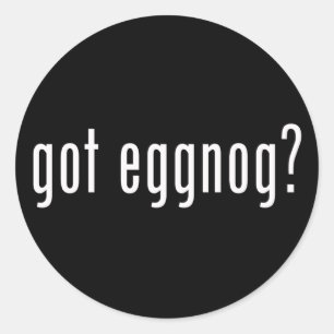 Adesivo Redondo Tem Eggnog? Espírito de Natal Dado Forma Líquida