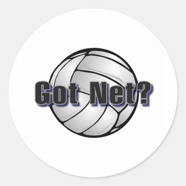 Adesivo Redondo Tem Internet? Voleibol (Frente)