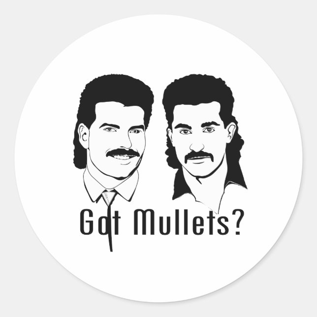 Adesivo Redondo Tem Mullets? (Frente)
