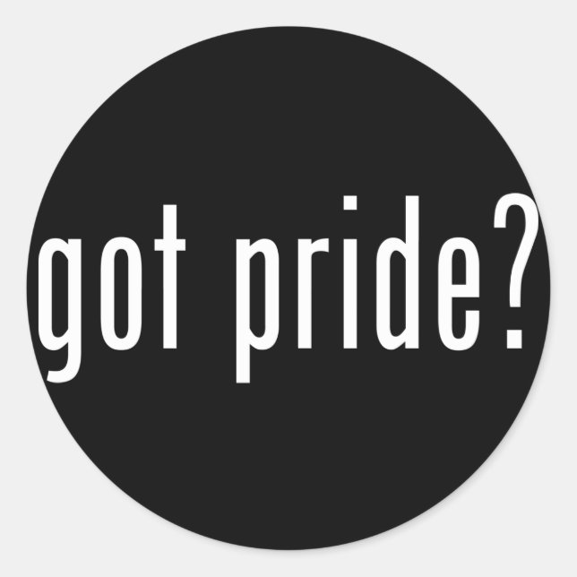 Adesivo Redondo tem orgulho? (Frente)