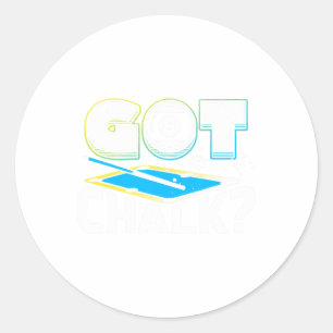 Adesivo Redondo Tem Piscina de giz Billiards Jogador Engraçado 2