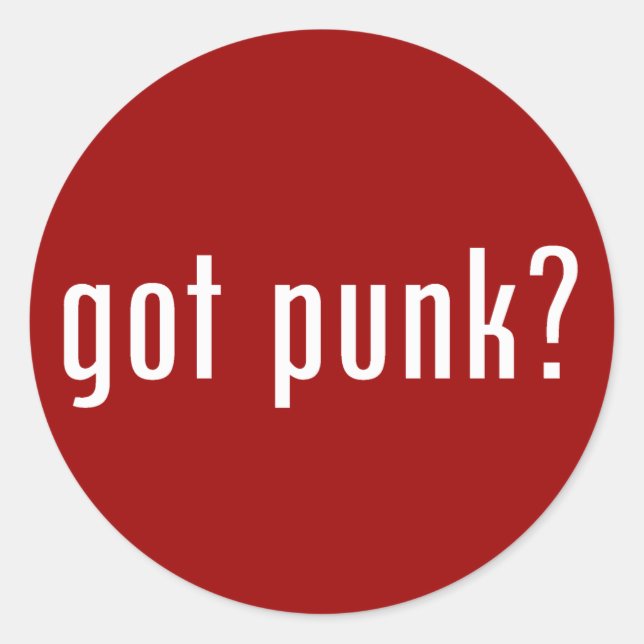 Adesivo Redondo tem punk? (Frente)