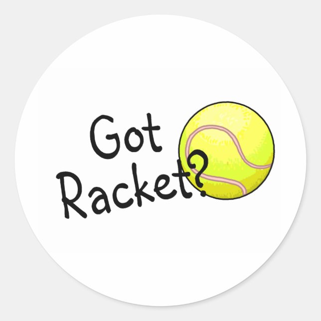Adesivo Redondo Tem Racket? (Bola de Tênis) (Frente)