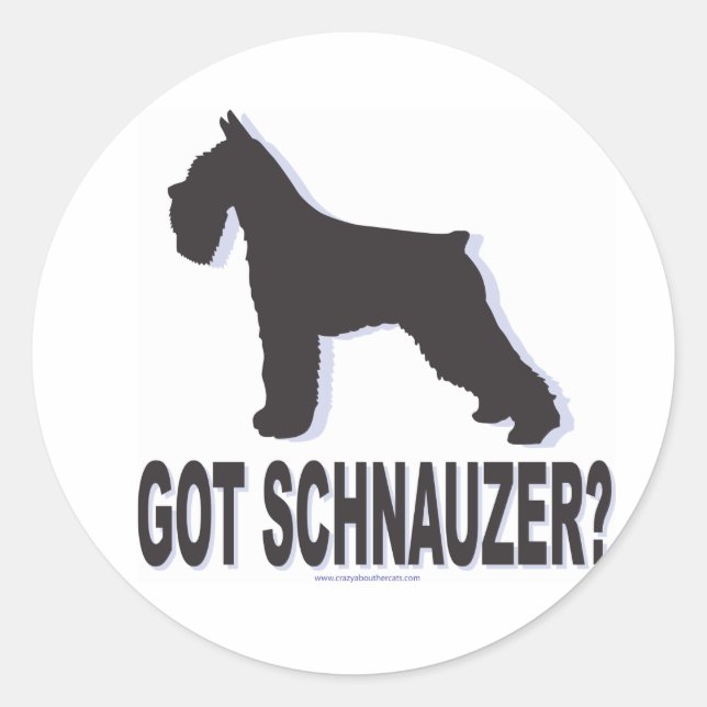 Adesivo Redondo Tem Schnauzer? (Frente)