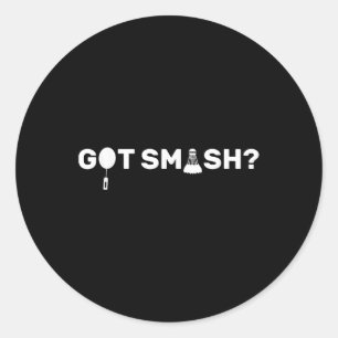 Adesivo Redondo Tem Smash_ Camiseta Divertida de Petisco de Badmin