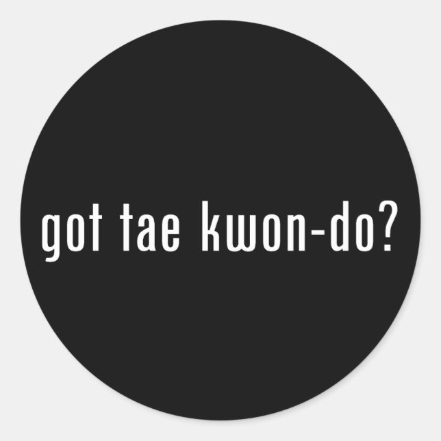 Adesivo Redondo tem tae kwon do? (Frente)