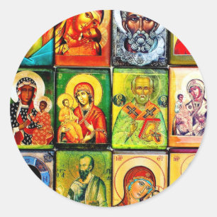 Adesivo Redondo Tema Cristão Vinheta Religiosa