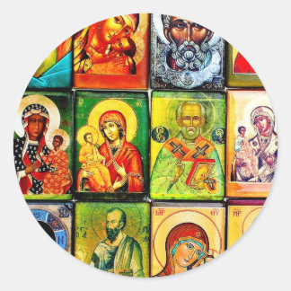 Adesivo Redondo Tema Cristão Vinheta Religiosa