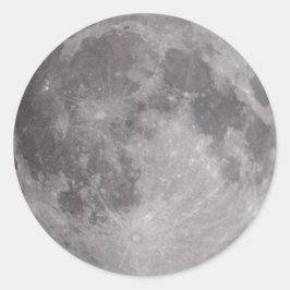 Adesivo Redondo Tema da Astronomia da Lua Completa