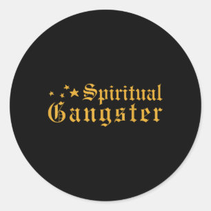 Adesivo Redondo Tema da Espiritualidade do Gangster Espiritual