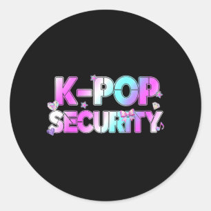 Adesivo Redondo Tema de Aniversário Divertido de K-Pop para Mãe Pa