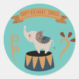 Adesivo Redondo Tema de Aniversário do Carnaval de Pastel Bonito