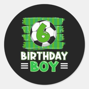 Adesivo Redondo Tema de festa de aniversário de menino de 6 anos d