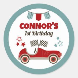 Adesivo Redondo Tema do Carro Race