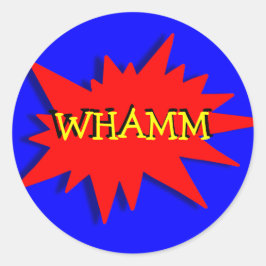 Adesivo Redondo Tema do Partido Super-Herói Vermelho Azul